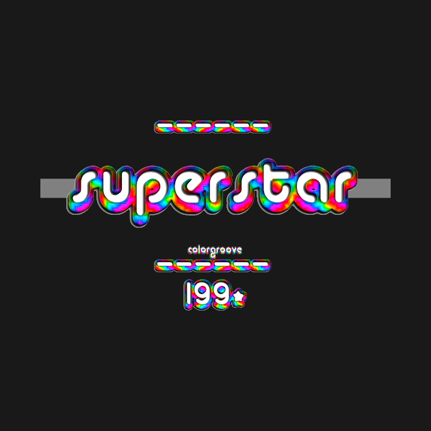 superstar 1990 ColorGroove Retro-Rainbow-Tube nostalgia (wf) by Blackout Design