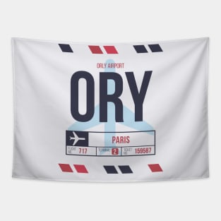 Paris (ORY) Airport Code Baggage Tag Tapestry