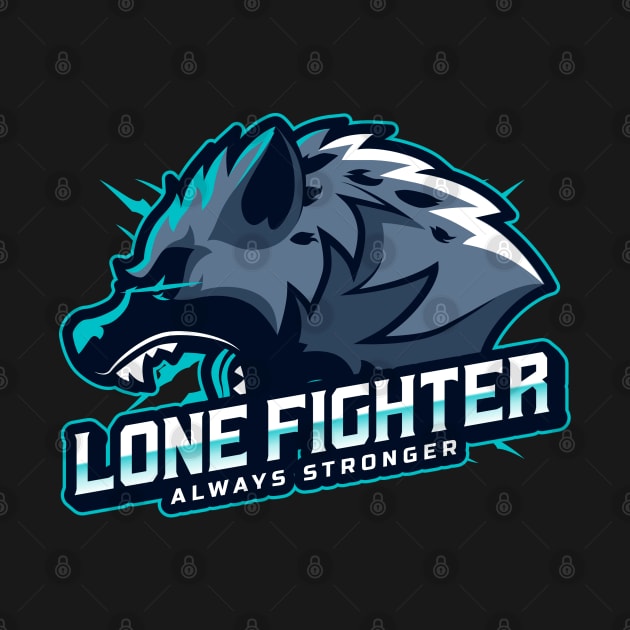 Lone fighter wolf by Wolf Clothing Co