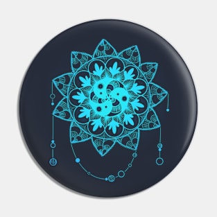 Blue mandala Pin