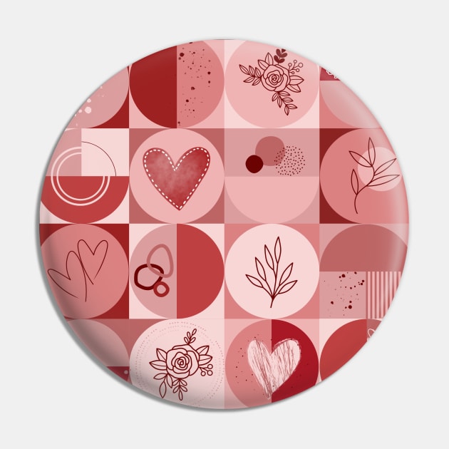 repeating geometry pattern, squares and circles, ornaments, red color tones Pin by Artpassion