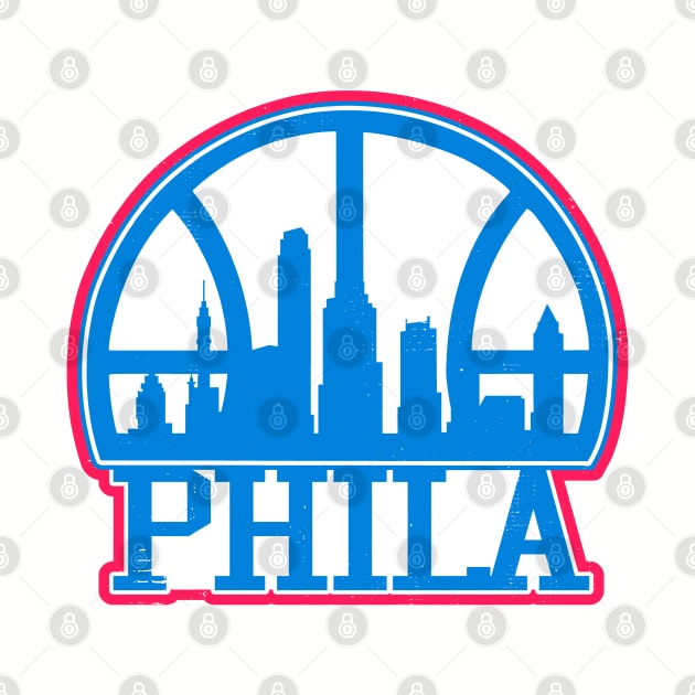 Philadelphia Basketball Skyline by darklordpug