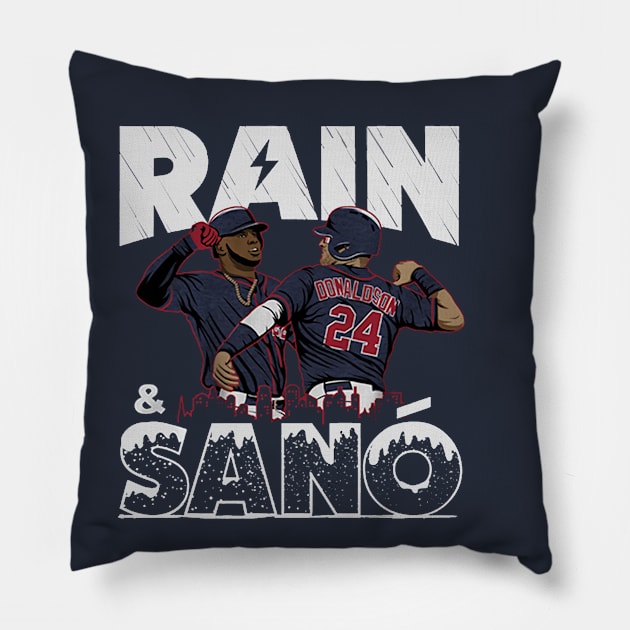 Josh Donaldson & Miguel Sano Rain And Sano Pillow by KraemerShop