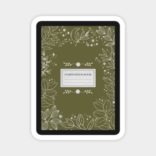 Aesthetic Floral Composition Book Magnet