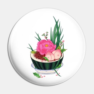 Minhwa: Fruits with Peony A Type Pin