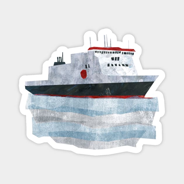 Ferry Boat Magnet by Babban Gaelg