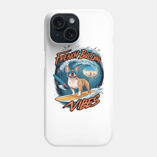 French Bulldog Surfing Frenchie Splash Phone Case