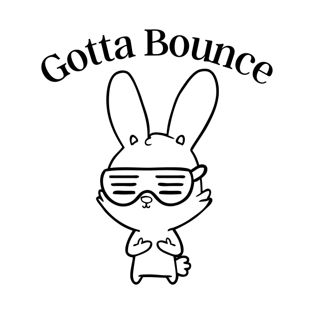 Gotta Bounce rabbit with sunglasses, spring, easter, by Kristalclick 