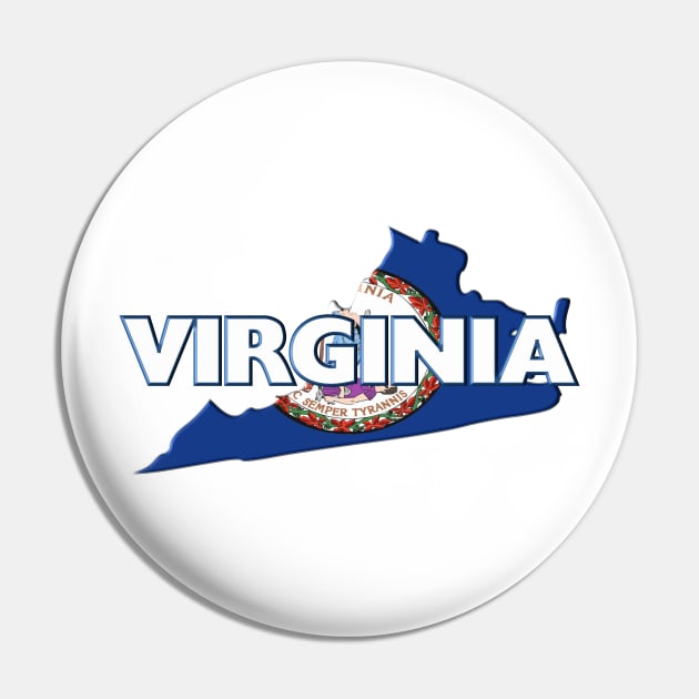 Virginia Colored State Pin by m2inspiration
