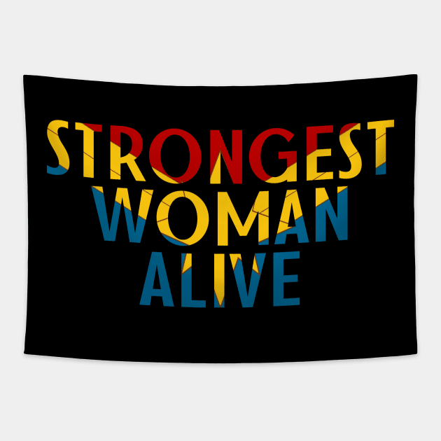 Strongest Woman a Live Marvel Captain Marvel Tapestry by Salty Crew