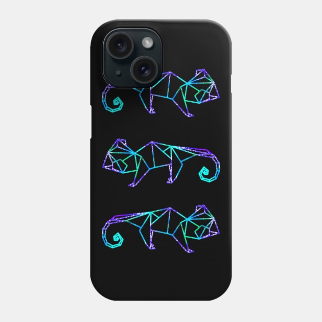 Origami cameleon Phone Case by EGGnTEDDY
