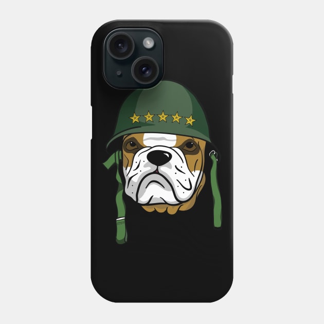 Pitbull Bulldog Army Phone Case by Print Cartel