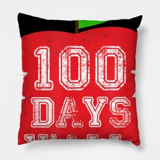 Apple 100 Days Y'all Virtual Learning Teachers Students Kids Pillow