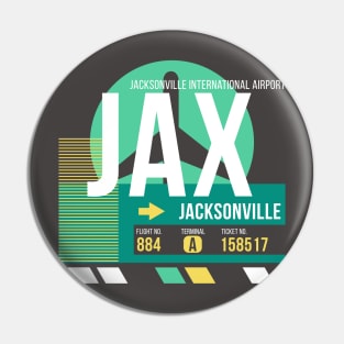 Jacksonville (JAX) Airport // Retro Sunset Baggage Tag Pin