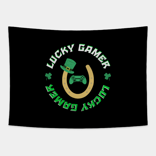 Lucky Gamer St Patricks Day Tapestry by AnjPrint