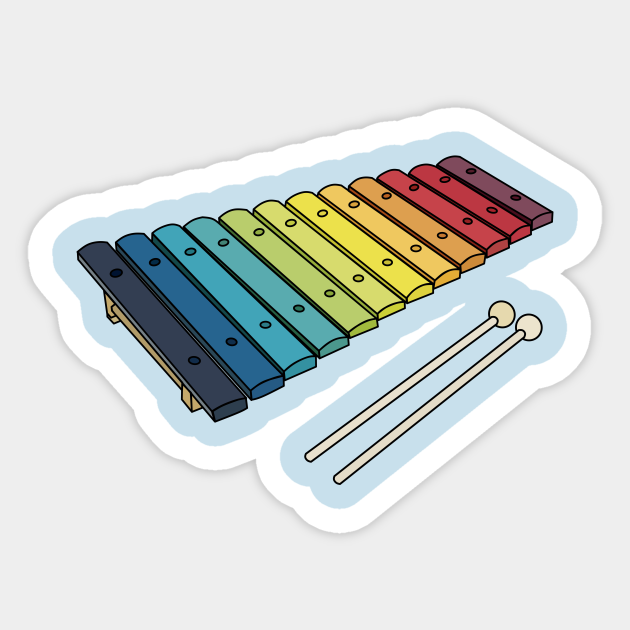 Xylophone cartoon illustration - Xylophone Cartoon Illustration - Sticker | TeePublic Xylophone cartoon illustration - Xylophone Cartoon Illustration - Sticker | TeePublic
