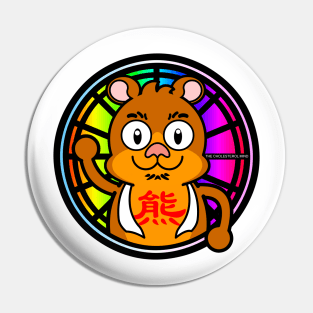 PRIDE BEAR STAINED GLASS Pin