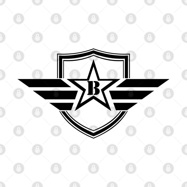 Military Army Monogram Initial Letter D by A Zee Marketing