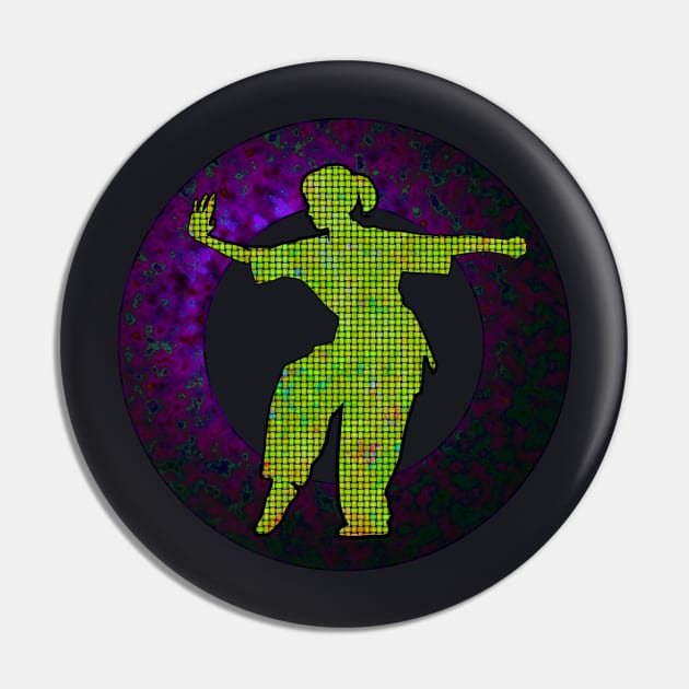 Tai Chi  Purple Emblem Pin by crunchysqueak