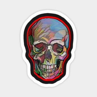 The Happy Skull (Red ) Magnet