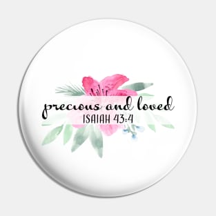 Precious and loved watercolor christian Art Pin