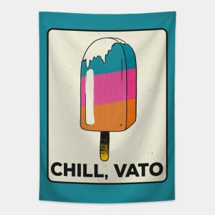 Vintage Paleta Popsicle Chill Vato Spanglish Latin Slang Retro Fiesta Colors Tapestry