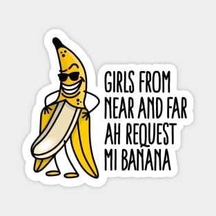 Funny flashing banana drop challenge banana song Magnet