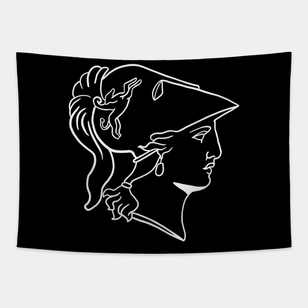 Athena - Greek Goddess of Strategy and Wisdom Tapestry by isstgeschichte