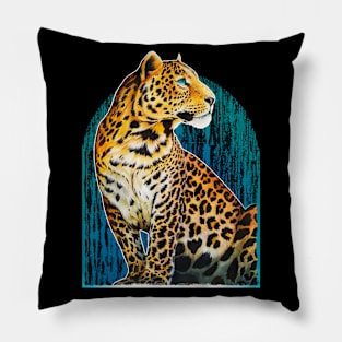 Watercolor jaguar without background Pillow