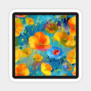 Rainbow flowers Magnet