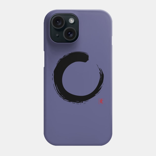 Zen Circle Enso Art with Japanese Word Love Phone Case by SimpleModern