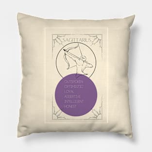 Sagittarius Zodiac Poster Design Pillow