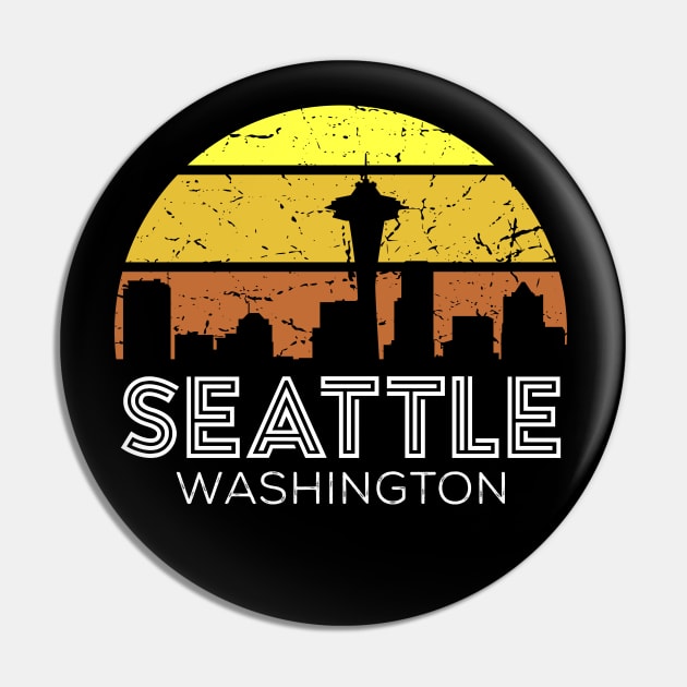 Seattle Washington Sunset Pin by Design_Lawrence