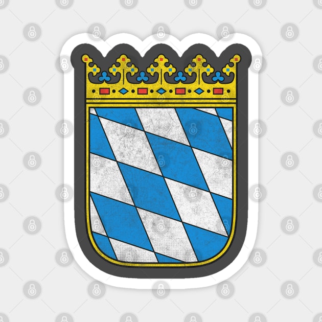 Bavaria Coat of Arms // Faded Style Region Design Magnet by DankFutura