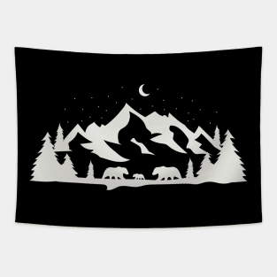 Mountain Silhouette Tapestry