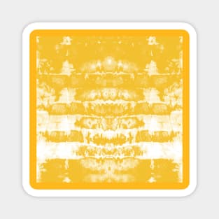 Yellow Tie-Dye Symmetry Magnet