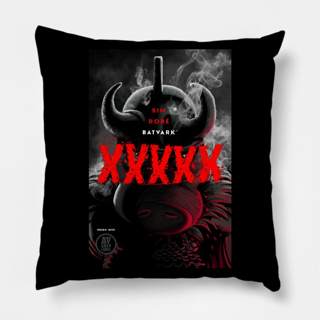 Batvark: XXXXX (The "Censored-For-Grandma" Variant) Pillow by Matt Dow's AMOC TeePublic Shop