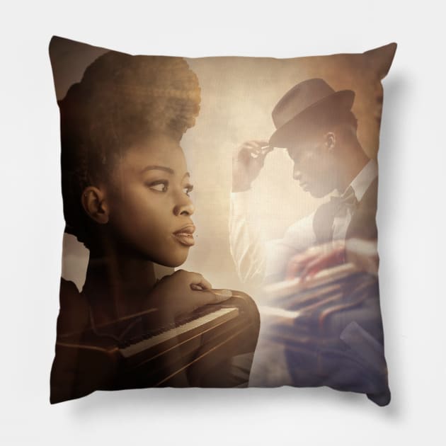 The Speakeasy Pillow by Phatpuppy Art