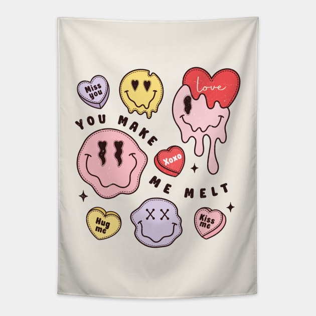 You Make Me Melt Love Smiles Tapestry by Nessanya