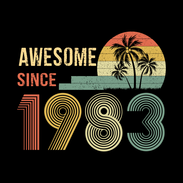 39 Years Old Awesome Since 1983 Gifts 39th Birthday Gift by peskybeater