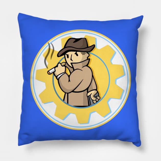 Vault Boy Fallout - Mysterious Stranger Pillow by Isbaeolen 