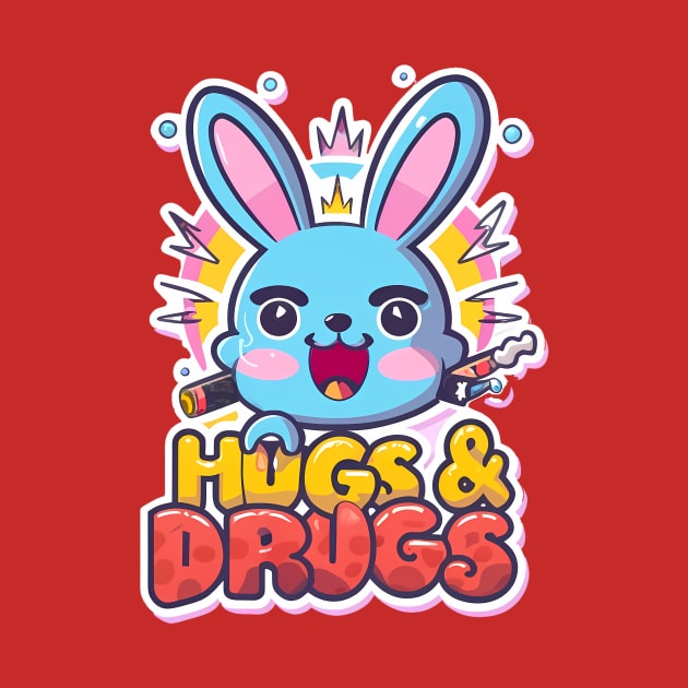 Hugs & Drugs Bunny by C.Note