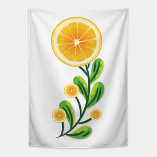 Orange fruit flower Tapestry