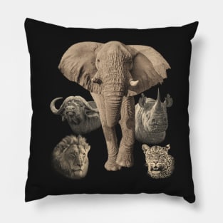 Big Five Africa Safari Pillow