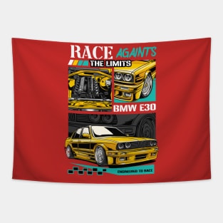 E30 Race Againt The Limits Tapestry