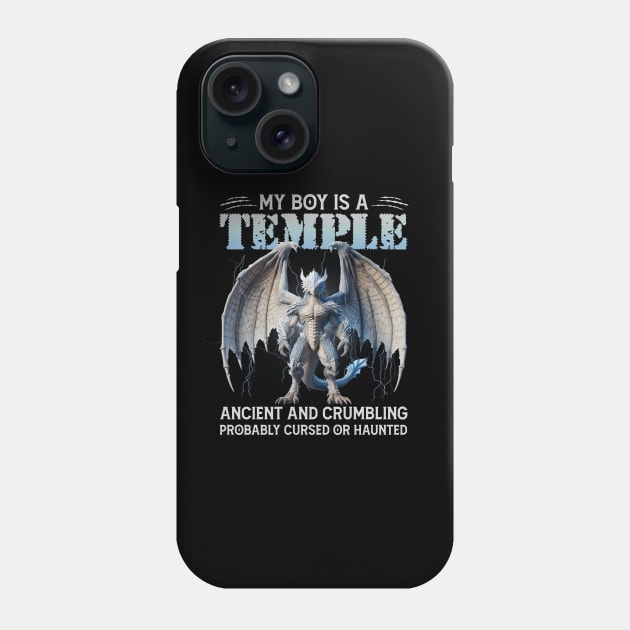 Dragon My Boy Is A Temple Ancient And Crumbling, Dragon T Shirts For Men, Dragon Shirt Men Phone Case by ladonna marchand