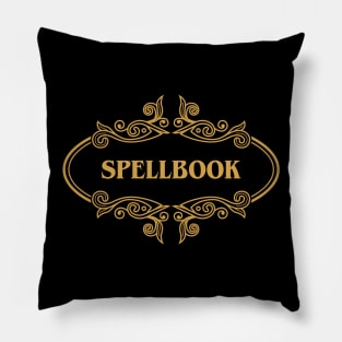 Spellbook Wizard Magic and Spells Witchcraft and Sorcery Tabletop RPG Gaming Pillow