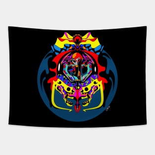 alien warfare in entropic organical space ship ecopop Tapestry