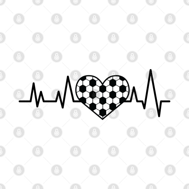 Heartbeat Pulse - Football / Soccer by DesignWood-Sport