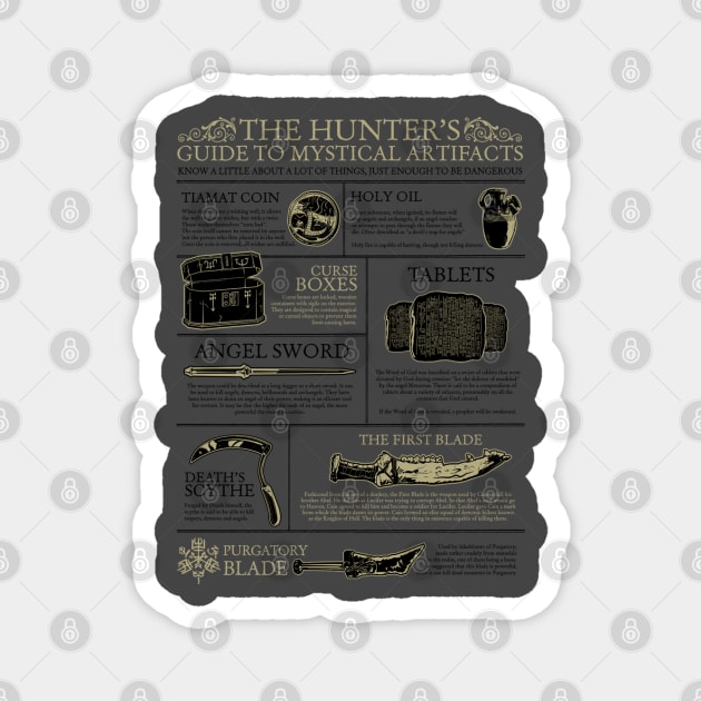 The Hunters Guide to Mystical Artifacts Magnet by mannypdesign